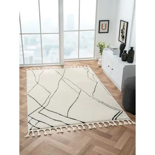 Myflair Möbel & Accessoires Hochflor-Teppich »Moroccan Drawline«, rechteckig, 24 mm Höhe, modern, marokkanisches Design, flauschig weich durch Hochflor