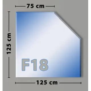 Fünfeck G21 Funkenschutzplatte - Glasplatte ESG | 1250 x 1250 mm