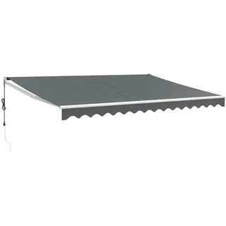 vidaXL Elektrische Markise mit Kurbel Anthrazit 4,5x3 m - Grau