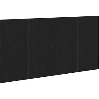 Bettkopfteil Schwarz Eichen-Optik 160 x 1,5 x 80,5 cm - Schwarz