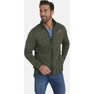 Sweatjacke JAN VANDERSTORM "Strickfleecejacke KOLMUND", Herren, Gr. 4XL, grün (oliv), Obermaterial: 100% Polyester COOLMAX PES(Coolmax)., Sweatjacken Sweatjacke