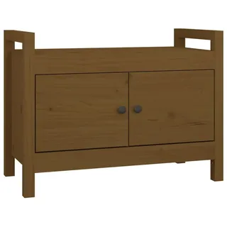 Flurbank Honigbraun 80x40x60 cm Massivholz Kiefer - Braun