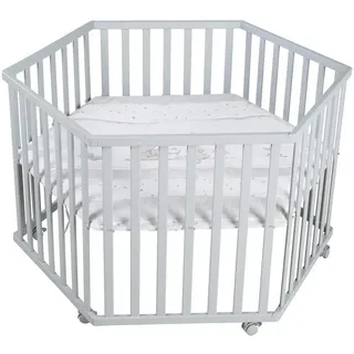 roba Laufgitter, Taupe, Holzwerkstoff, Sechseckig, 118.5x72.5x103.5 cm, Babymöbel, Laufstall Baby