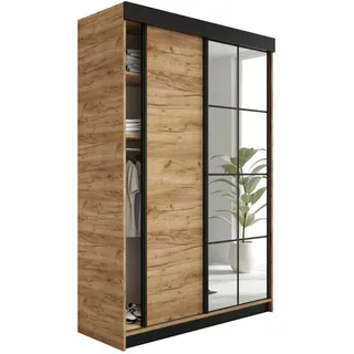 Kier Furniture Schiebetürenschrank Lamaro 167x205x59 cm - Eiche Kraft Gold , Honigeiche , Holzwerkstoff , 167x205x59 cm , Schlafzimmer, Kleiderschränke, Schwebetürenschränke
