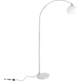 CCLIFE LED Bogenleuchte Bogenlampe Stehlampe Standleuchte Lampe Wohnzimmerlampe weißE27, Color:Weiss. höhenverstellbar 130-180cm - Weiß