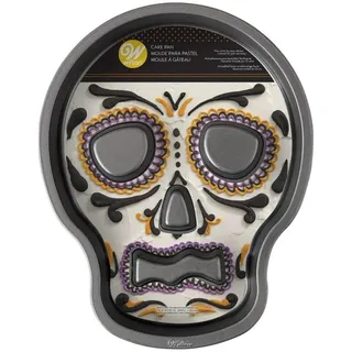 Wilton Halloween Antihaft-Kuchenform in Form eines Totenkopfes, 9,5 x 12-Zoll