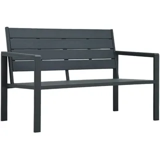 vidaXL Gartenbank 120 cm HDPE Grau Holz-Optik