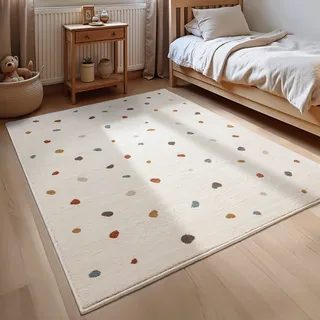 HANSE HOME "Funny Dots", rechteckig 8 mm Höhe Spielteppich, Kinderzimmer, Kurzflor, Spielunterlage, auch in rund,