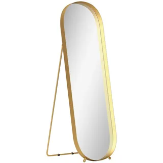 Homcom Ganzkörperspiegel 160 x 50 cm Gold
