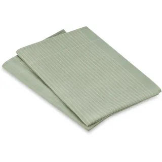 Ross "Geschirrtücher 2er-Set 927 2x HL + Banderole", Zwirn- Halbleinen, piniengrün, natur),