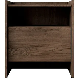 Mirjan24 Nachttisch Japandi , Braun , Holzwerkstoff , 1 Schubladen , Rechteckig,Rechteckig , 53x60x38 cm , Schlafzimmer, Nachtkästchen