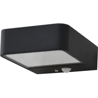 REV LUMUS 120 Aussenlampe mit Bewegungsmelder, Solarleuchte, Wandlampe, Außenleuchte, 200lm, 3000K, 2W, IP65, schwarz
