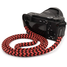 MegaGear Handgelenkschlaufe für SLR, DSLR-Kamera, groß, Schwarz/Rot MG, Large - 100cm/39inc