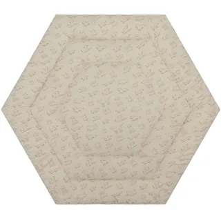 Fillikid Einlage Laufstall 6-Eckig Exklusiv | Krabbeldecke Laufgitter 120 cm | Schutzeinlage Weich Gepolstert | Spieldecke Waschbar | Material 100% Baumwolle | Füllung 100% Polyester