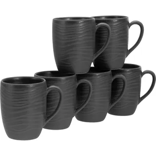 CreaTable Kaffeetasse 0,3 l Schwarz 6 St.