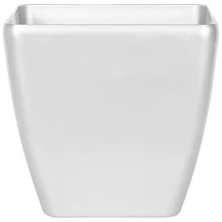 Beliani Blumentopfsilberquadratisch 42/42/41cm Astras , Silberfarben , Stein , 41 cm , Dekoration, Blumen & Blumentöpfe, Übertöpfe