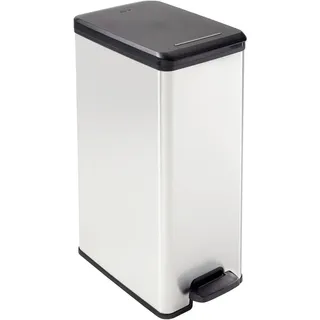 Curver Deco Slim Bin 40 l Silber