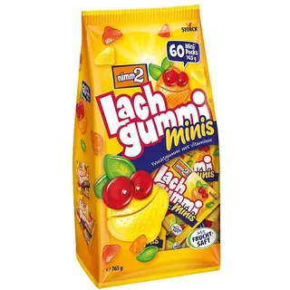 nimm2® Storck nimm2 Lachgummi 60 Mini Packs Fruchtgummi mit Fruchtsaft 765g