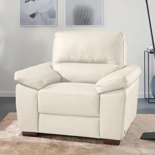 CALIA ITALIA Sessel »Gaia, hochwertiger, edler Ledersessel mit erstklassigem Sitzkomfort« in zwei hochwertigen Lederqualitäten, beige