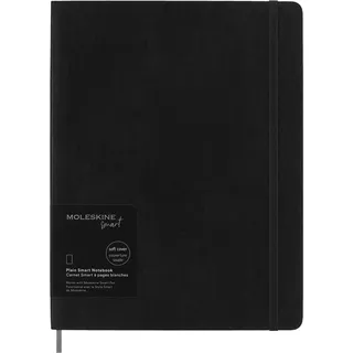 Moleskine Smart Notebook, Smart Writing System, Digitales Smart-Notizbuch mit Weichem Einband, Blanko-Seiten und Praktischem Gummizugverschluss, XL- Format 19 x 25, Farbe: Schwarz