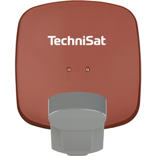 TechniSat Multytenne Duo Satellitenschüssel (45cm Sat-Anlage, 2 Orbitpositionen, 2 Teilnehmer) rot