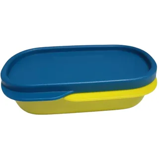 Tupperware to Go Lunchbox Clevere Pause 120 ml Brotdose mit Trennwand Eco+ Schule Twin Minitwin gelb türkis 120ml