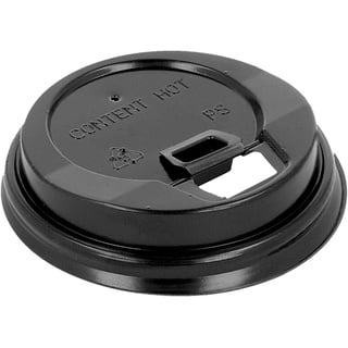 Domdeckel Für Becher 120 Ml Schwarz Ps - 1000 Un.