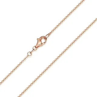 Feine Halskette rosegold Damen - Kette Silber 925 ohne Anhänger K53-50 cm