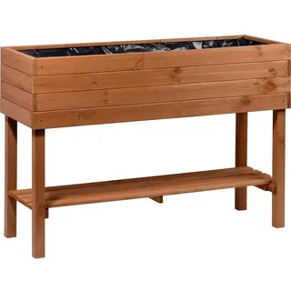 Dobar Großes Hochbeet XXL 117 x 40 x 80 cm Braun