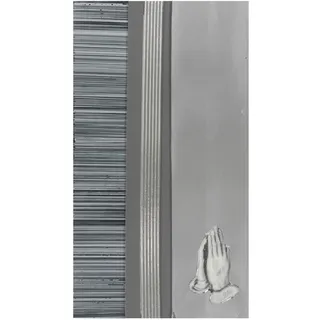 Pracht Creatives Hobby 7073-20465 Wachsplatten Mix grau/silber, 3 halbe Wachsstreifen mit einem Motiv, ca. 200 x 50 x 0,5 mm, zum Modellieren und Verzieren von Kerzen