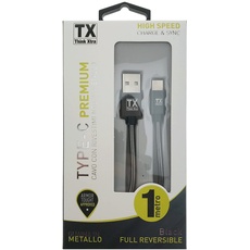 TX Think Xtra Premium wendbares Kabel Typ C aus Metall