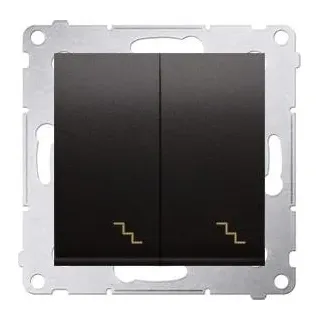 Doppelter Treppenschalter 10 AX, Anthrazit Simon54