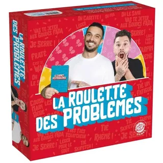MGM GAMES - Das Problemroulette - Gesellschaftsspiel - 141312-3 bis 10 Spieler - Brettspiel - Probleme - 30 cm x 30 cm - 224 Karten - Ab 18 Jahren