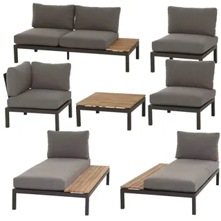 Siena Garden Alvida Set 7-tlg. Grau