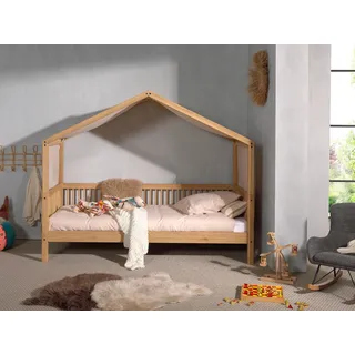 Home Affaire Hausbett Made in Europe, aus massiver Eiche geölt, LF90x200 cm, mit Textilhimmel, braun
