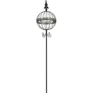 Gartenstecker Dekokugel 120 cm Schwarz