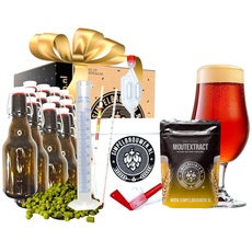 Simpelbrouwen® Bierbrauset IPA | Cadeaubox IPA Bier | 6% Vol. | Bier Brauen Set | Männergeschenke | Bier Geschenke für Männer | Geburtstagsgeschenk für Männer | Vatertagsgeschenk | Vatertag