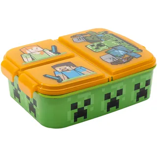 Stor Pokemon Brotdose Kinder mit 3 Fächern 2156ml - BPA-freie Lunchbox Schule Kindergarten Vesperbox Jungen Mädchen