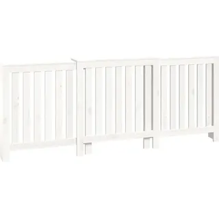 vidaXL Heizkörperverkleidung Weiß 210x21x85 cm Massivholz Kiefer