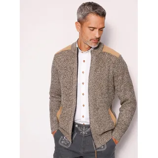Strickjacke CLASSIC, Herren, Gr. 48, schoko, meliert, 100% Polyacryl, meliert, Strickjacken Strickjacke