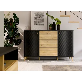 Forte Sideboard »Fixsmile«, modernes Sideboard, SoftClose, Echtholz Beine und Griffe