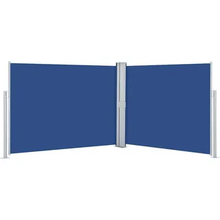 vidaXL Ausziehbare Seitenmarkise Blau 140 x 1000 cm - Blau