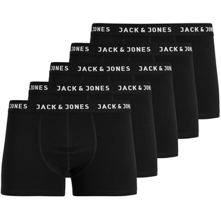 JACK & JONES Herren 5er Pack Boxershorts Mix Unterwäsche Mehrpack,5er Pack JACHUEY TRUNKS 5 St.), mit Logobündchen Jack & Jones schwarz