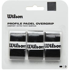 Wilson Padel Profile Overgrip, 3er-Pack, Schwarz, WR8416601001