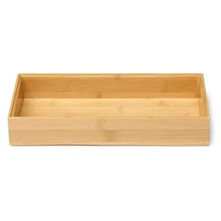 4x Besteckkkasten 30 x 15 cm Bambus