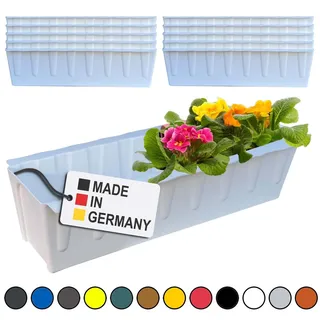 Blumenkasten für Europaletten 10er-Set Weiß Pflanzkasten Balkonkasten