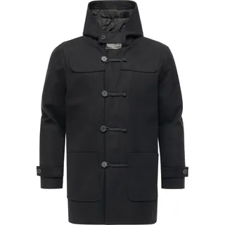 Dufflecoat RAGWEAR "Dufflecoat Duffie YOUMODO", Herren, Gr. M, schwarz, Obermaterial: 100% Polyester PES.  Obermaterial: Futter: 100% Polyester PES. 100% Polyester PES., Mäntel Dufflecoat