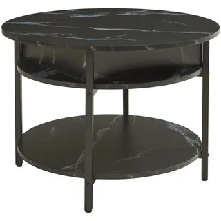 [en.casa] Kandas Schwarz Metall 70 x 49 cm
