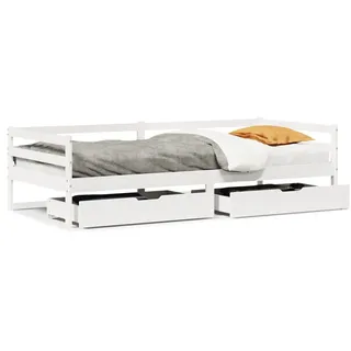 vidaXL Tagesbett mit Schubladen 90x200 cm Massivholz Kiefer - Weiß