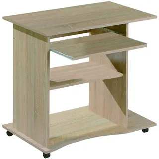 Interlink Inter Link Schreibtisch Durini mit Tastaturablage Sonoma Eiche Nachbildung– – Braun